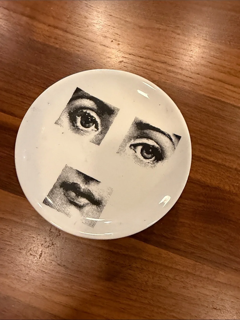 Fornasetti  Tema E Variazioni Black & White Face Coasters - Set of 7